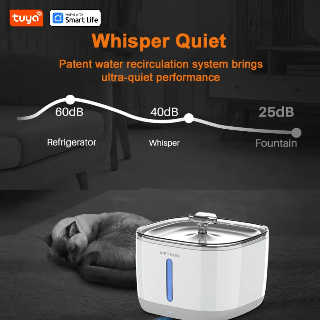 Fuente de Agua Automática para Gatos y Perros 2.5L - Dispensador Inteligente con Filtro